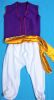 Kids Costumes to Hire - Aladin Boy (white pants, gold belt, purple waistcoat)